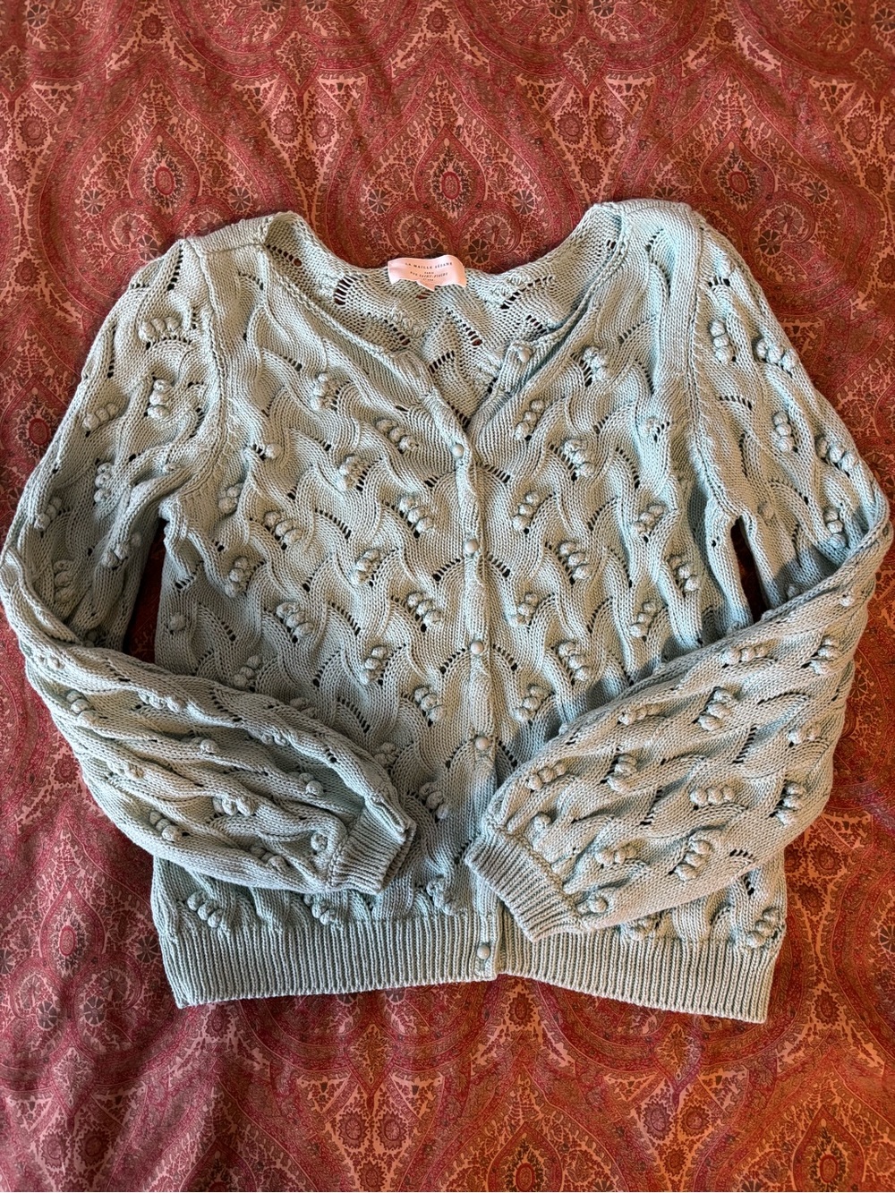 Sezane Cotton Cardigan - Almond Green